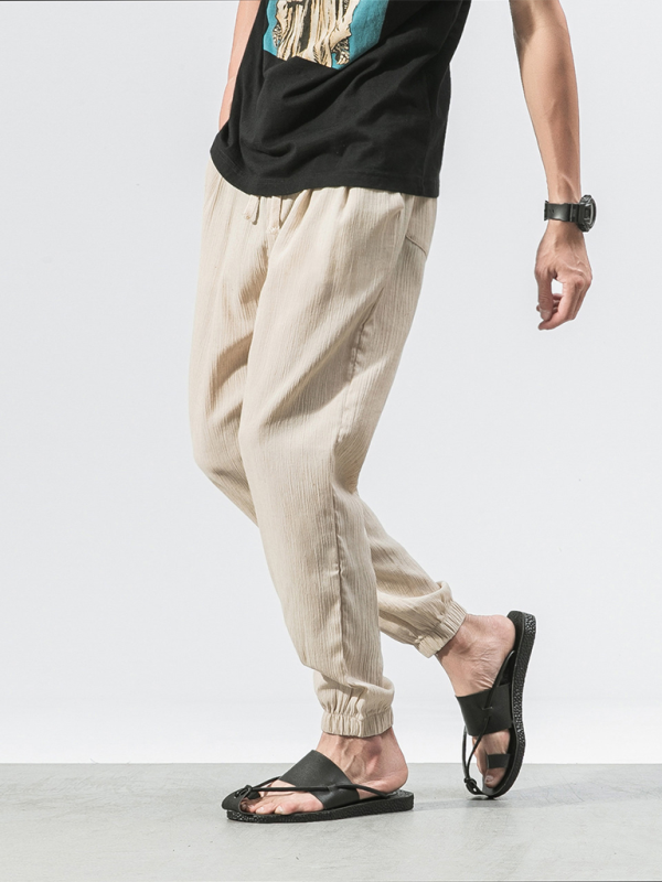 Men's Linen   Drawstring Pants