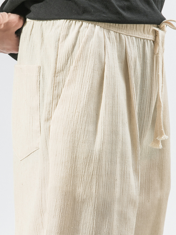 Men's Linen   Drawstring Pants