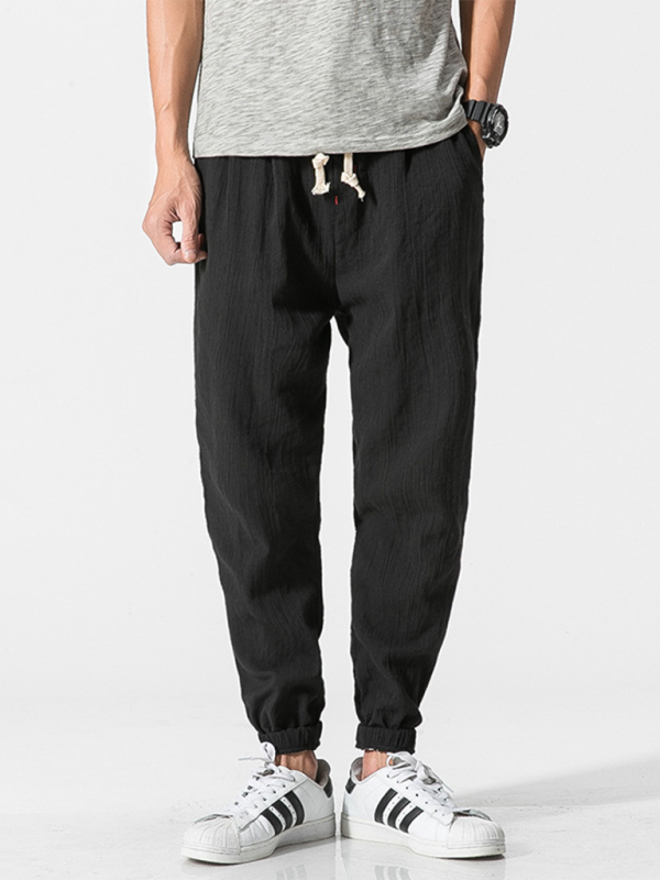 Men's Linen   Drawstring Pants