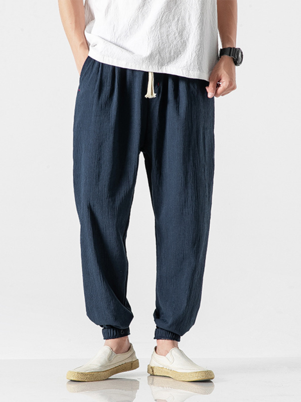 Men's Linen   Drawstring Pants