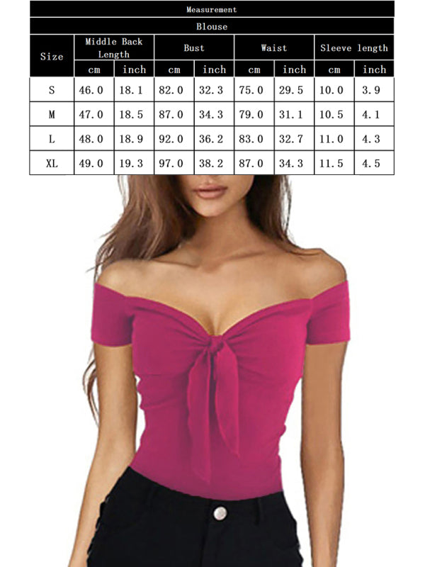 V Neck  Slim Short Sleeve T-Shirt