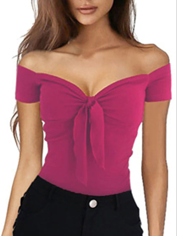 V Neck  Slim Short Sleeve T-Shirt