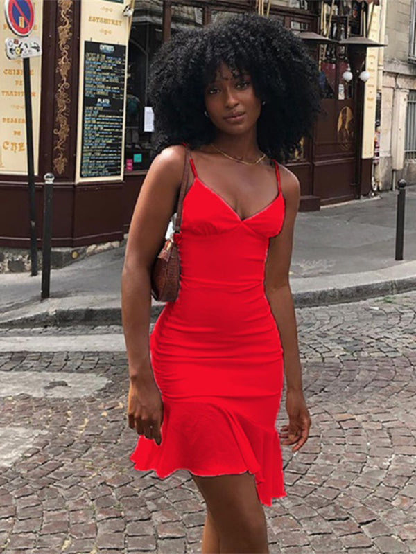 Ruffles Sleeveless Bodycon Dress