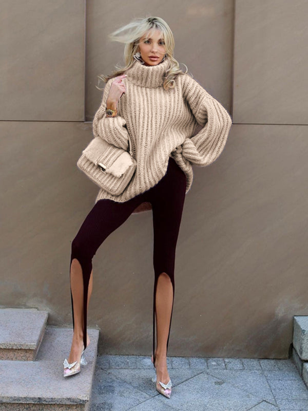 Women's fashion  fluffy long sleeve pullover sweater
