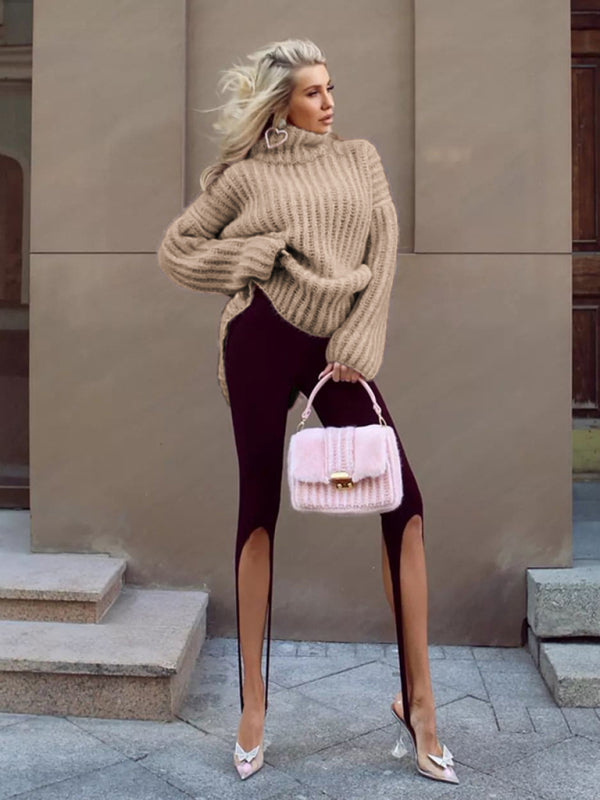 Women's fashion  fluffy long sleeve pullover sweater