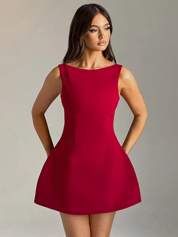 Slim Backless Tank Top  Dress
