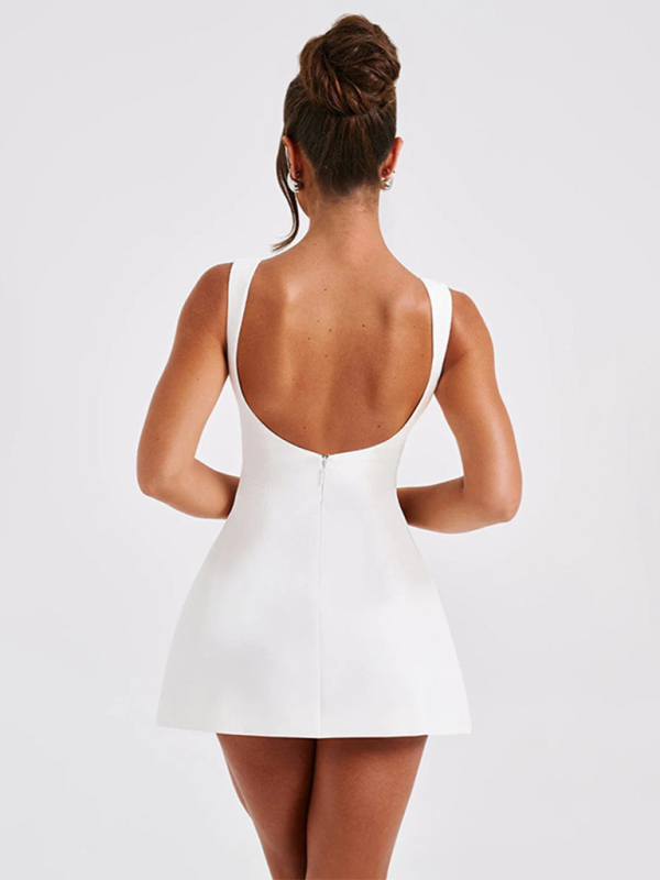 Slim Backless Tank Top  Dress