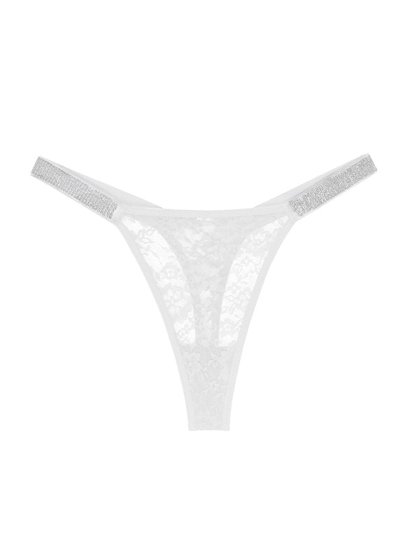 Women’s Lace Knit Low-Rise Sheer One-Piece Underwear