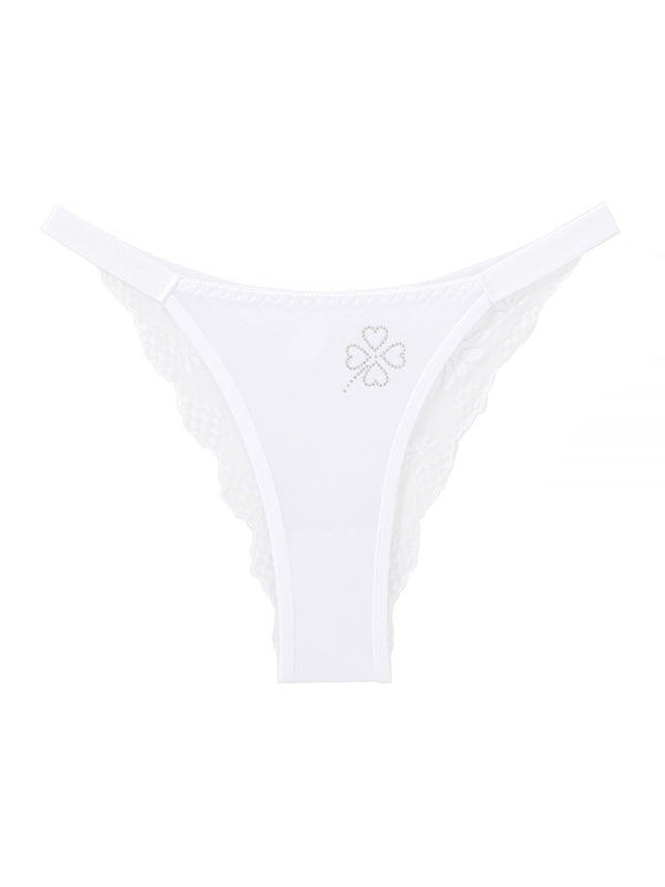 Four-Leaf Clover Print Thin, Smooth, Skin-Friendly Low-Waist Half-Hip Briefs